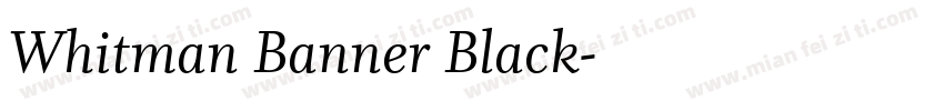 Whitman Banner Black字体转换